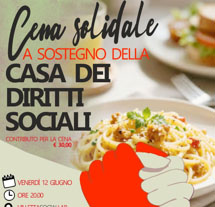 12 giugno cena solidale a sostegno della CDS